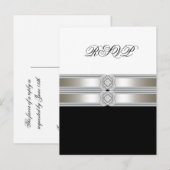 白黒RSVPポストカード インビテーションポストカード (正面/裏面)