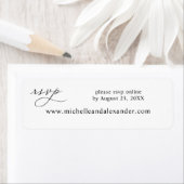 白黒RSVPモダン Webサイト ラベル (インサイチュ)