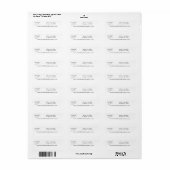 白黒RSVPモダン Webサイト ラベル (フルシート)