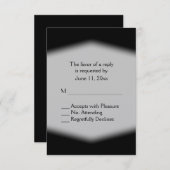 白黒RSVP 出欠カード (正面/裏面)