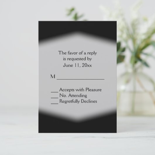 白黒RSVP 出欠カード (スタンド正面)