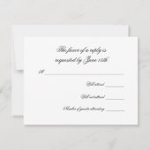 白黒RSVP 出欠カード (裏面)