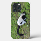 白黒Ruffed Lemur #1 iPhone 13 Proケース Case-Mate iPhoneケース (裏面)