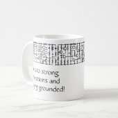 白黒Schematica個人用マグカップ コーヒーマグカップ (正面左)