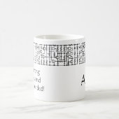 白黒Schematica個人用マグカップ コーヒーマグカップ (中央)