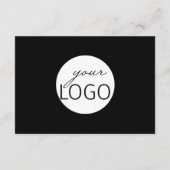 白黒Thank You Businessロゴパッケージ エンクロージャーカード (裏面)