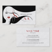 白黒Touchの赤美しいテンプレート 名刺 (正面/裏面)