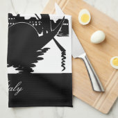 白黒Vienceイタリア キッチンタオル (四つ折り)