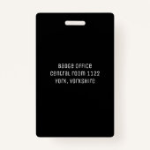 白黒VIPバックステージオールアクセスパスコンサート バッジ (裏面)