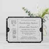 白黒VIP結婚のチケット招待状 招待状 (スタンド正面)