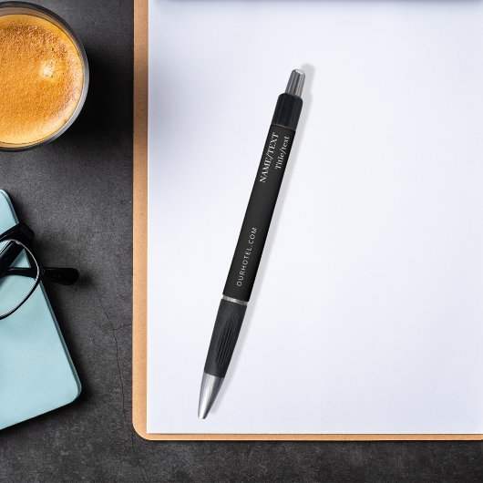 白黒Webサイト名文字 ボールペン