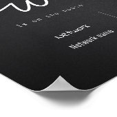 白黒Wifiパスワードとネットワーク署名 ポスター (角)