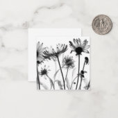 白黒X線花 ノートカード (正面/裏面インサイチュ)