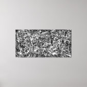 白黒X – アクショ絵画ン – 抽象芸術- キャンバスプリント (正面)
