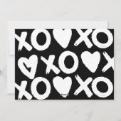 白黒xoハート写真バレンタインデー シーズンカード (裏面)