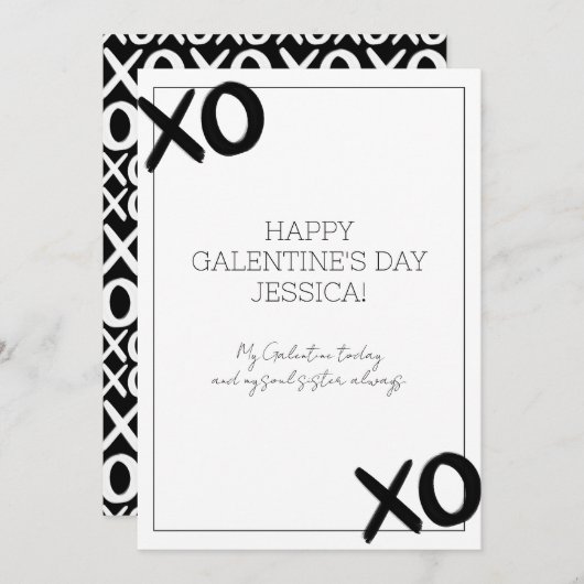 白黒XOXOフレンド最高のガレンティンの日 シーズンカード (正面/裏面)