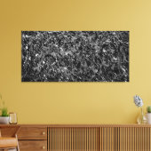 白黒XVII – アクショ絵を描ン – 抽象芸術- キャンバスプリント (インサイチュ (リビング))