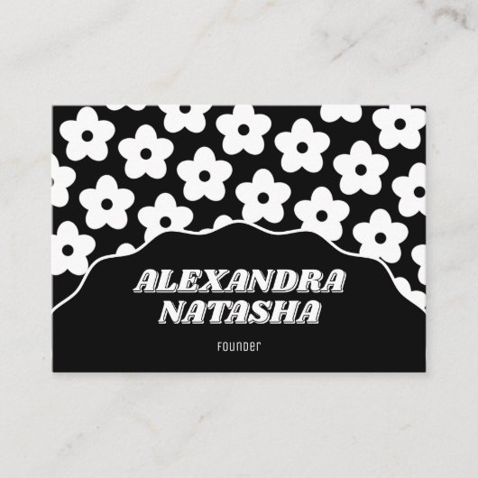 白黒Y2K花手作り服 名刺 (正面)