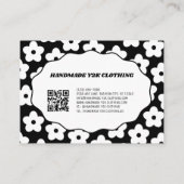 白黒Y2K花手作り服 名刺 (裏面)
