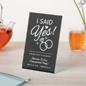 白黒Yes!婚約パーティー 台座サイン (インサイチュ)