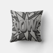 白黒ZAP POWおもしろいレトロ漫画本 クッション (裏面)