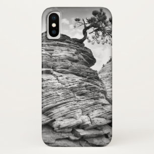 白黒Zionの芸術の盆栽の木 iPhone X ケース