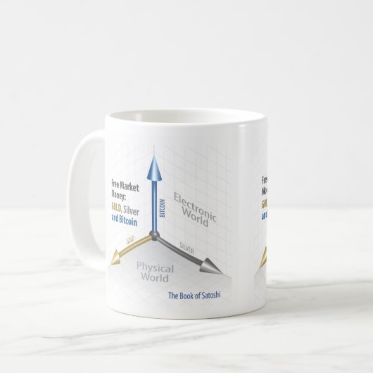 白11のozのクラシックで白いマグのフリーマーケットのお金 コーヒーマグカップ (正面左)