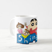 白11のozのクラシックで白いマグのshinchan desaint コーヒーマグカップ (正面左)
