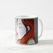 白11のozのクラシックで白いマグ コーヒーマグカップ (正面右)