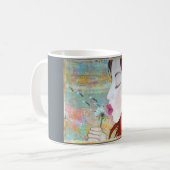 白11のozのクラシックで白いマグ コーヒーマグカップ (正面左)