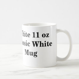 白11のozのクラシックで白いマグ コーヒーマグカップ