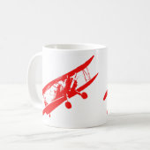 白11のozのクラシックなマグのヴィンテージの飛行機の装飾 コーヒーマグカップ (正面左)