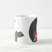 白11のozクラシックなマグまたは魚類猫のイメージ コーヒーマグカップ (中央)