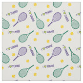 💚🎾白2のテニスが大好き ファブリック (見本)