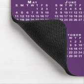 白2025カレンダーの背景(紫カスタム色) マウスパッド (コーナー)