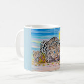 白325のmlのクラシックで白いマグ コーヒーマグカップ (正面左)