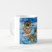 白325のmlのクラシックで白いマグ コーヒーマグカップ (正面左)