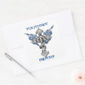 白3x3正方形ステッカー スクエアシール (封筒)