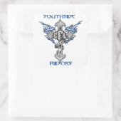 白3x3正方形ステッカー スクエアシール (バッグ)