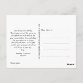 白4枚の写真結婚の感謝はがき ポストカード (裏面)