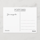 白4枚の写真結婚の感謝はがき ポストカード (裏面)