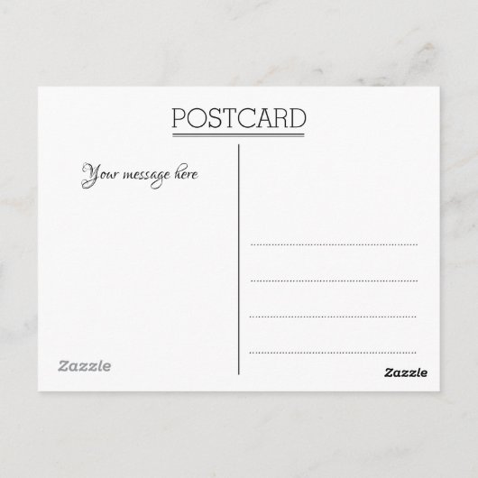 白4枚の写真結婚の感謝はがき ポストカード (裏面)