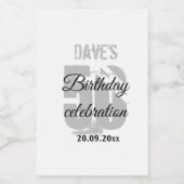 白50歳パーソナライズされたの誕生日パーティーが好き ワインラベル (シングルラベル)