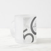 白500年の誕生日 フロストグラスマグカップ (正面左)