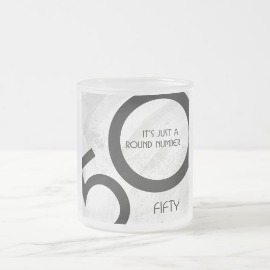 白500年の誕生日 フロストグラスマグカップ (中央)