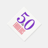 白50th素晴らしい誕生日パーティー スタンダードカクテルナプキン (角)