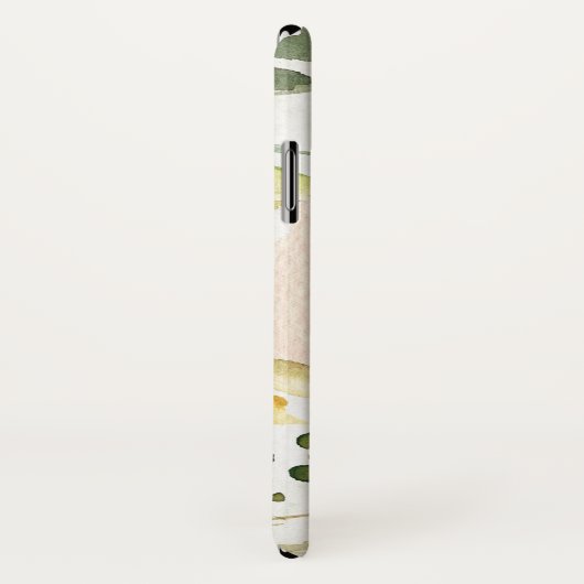 白|の水彩画の花柄パターンの喜び Case-Mate iPhoneケース (裏面/右)