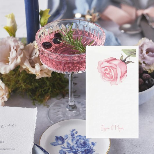 白 エレガント ピンク ローズ 名前 オーダーメイド