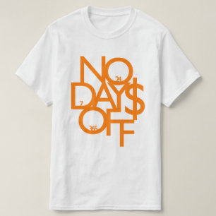 白/オレンジの日なし Tシャツ