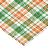 白 オレンジ 緑 Plaid タータン デザイン  テーブルクロス (アングル)